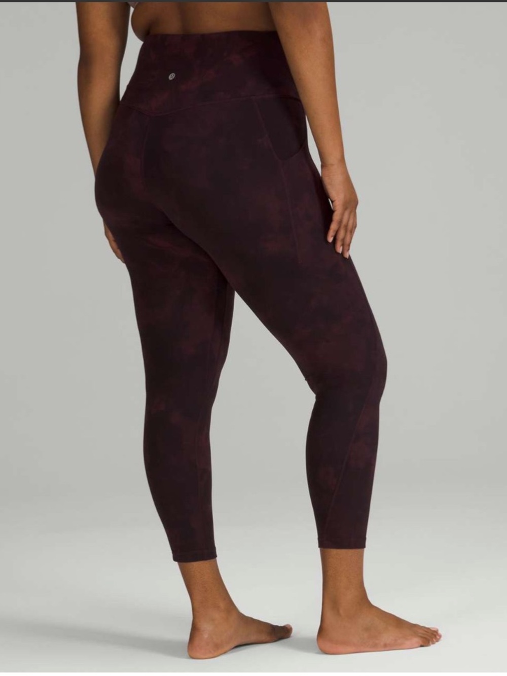 Lululemon Align HR Pant 25” Pockets Diamond Dye Cassis Black Nulu Marbled